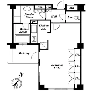 1Kの間取り画像
