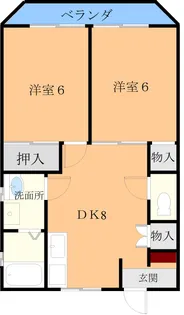 佐川ハイツ【2階】の間取り
