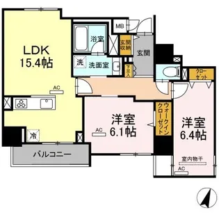 SunResidence泊【6階】の間取り