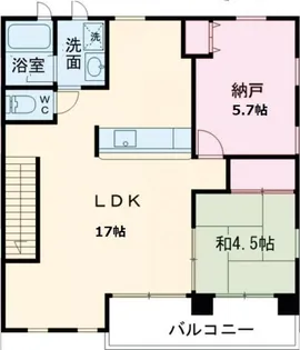 大阪府阪南市箱作【アパート】の間取り