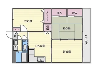 フローレンス吉野II【2階】の間取り