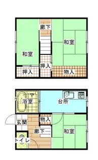 広島県福山市大門町2【一戸建】の間取り