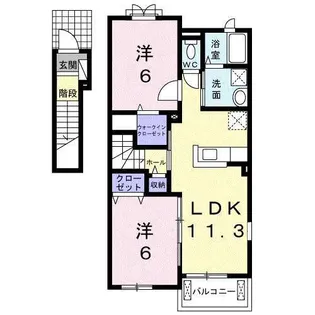 クレアII【2階】の間取り