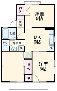 パールハイツ米村26【1階】の間取り