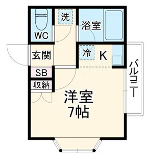 シャンブル山手【1階】の間取り