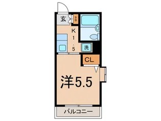 レイクアベニュ-大岡山【1階】の間取り