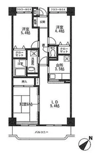 グレースコート志村【5階】の間取り