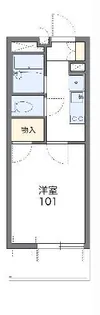 レオパレスグリーンビュー和田【4階】の間取り