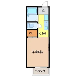 コーポ伊藤【1階】の間取り