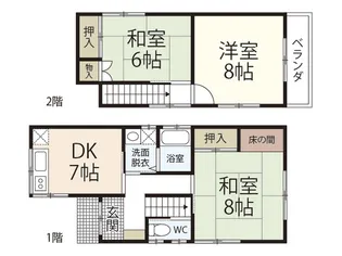 広島県広島市安佐南区相田5【一戸建】の間取り