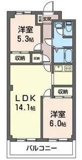 リッシェルート【2階】の間取り