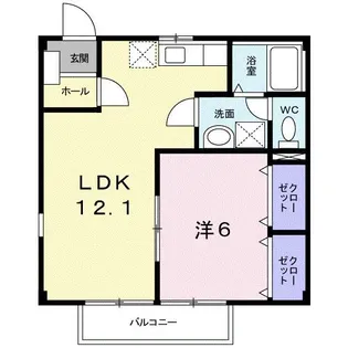 ニューシティYANAKA【1階】の間取り