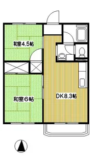 グリーンリバー美野和【1階】の間取り