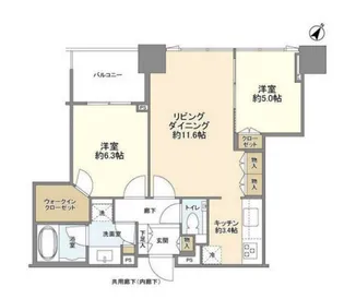シティータワー有明【25階】の間取り