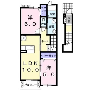 メゾン・シャルマンD【2階】の間取り