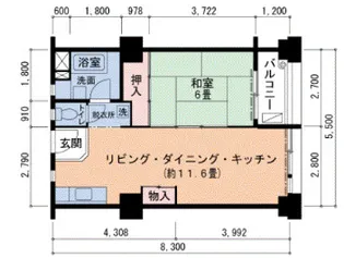 千島【4階】の間取り