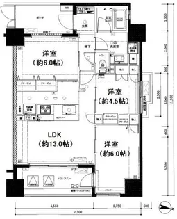 ユニーブル横濱【7階】の間取り