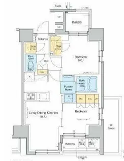 プラウドフラット西日暮里【8階】の間取り