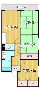 3LDKの間取り画像