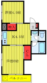 福盛コーポ【2階】の間取り