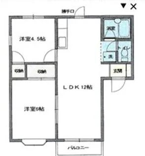 神奈川県小田原市中曽根【アパート】の間取り