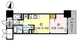 大阪府大阪市北区天神橋1【マンション】の間取り