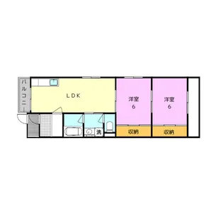ラ・モードニシカワII【1階】の間取り