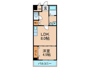 ダイコ-パ-ク【4階】の間取り
