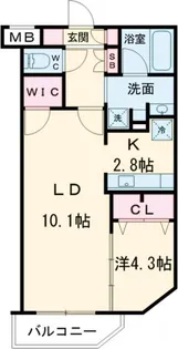 メインステージ富士見台【3階】の間取り
