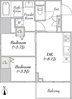 ルミーク文京湯島【14階】の間取り