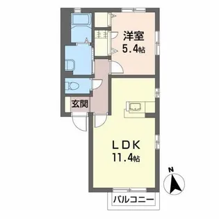 グロワ-ルA【2階】の間取り