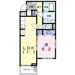 エクセル2【2階】の間取り