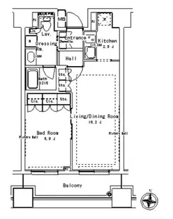 パークアクシス御茶ノ水ステージ【8階】の間取り