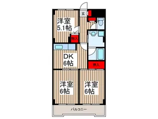ポルシェ朝霞台【4階】の間取り