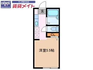 ダンケタカミヤII【1階】の間取り