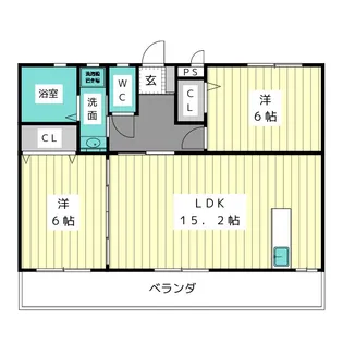 ベルハイツ上社【3階】の間取り