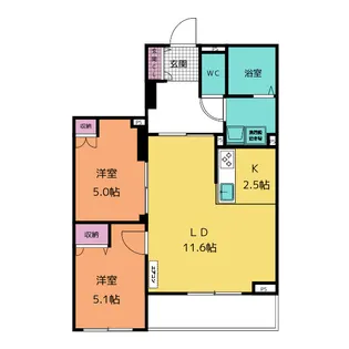 メゾンシンワ【2階】の間取り