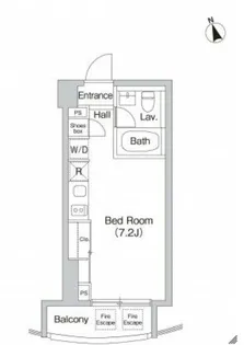 プライムアーバン麻布十番II【6階】の間取り