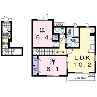 ラ・クラルテ【2階】の間取り