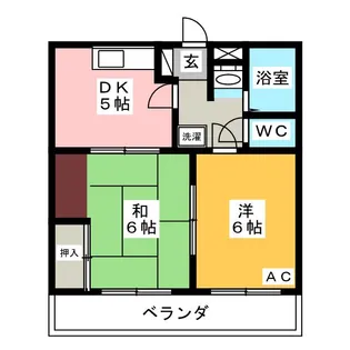 サンシャトーC【3階】の間取り
