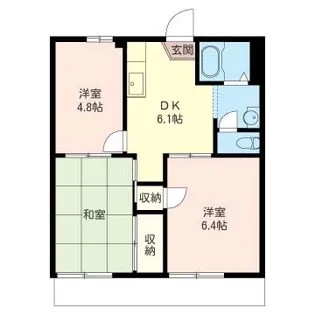 フォーブル冨田 B【2階】の間取り