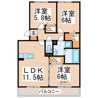 グリーン アベニュー(下江津)【2階】の間取り