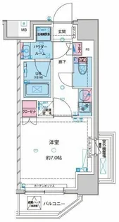 GENOVIA花月総持寺【5階】の間取り