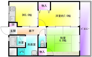 山本マンション【1階】の間取り