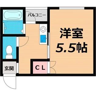 ルベール花の館千林【1階】の間取り