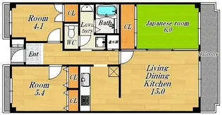 ルイシャトレ中之島【13階】の間取り