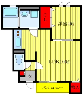 アムール K&MII【1階】の間取り