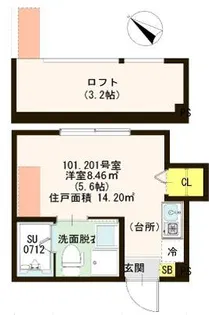 ハーモニーテラス足立III【1階】の間取り