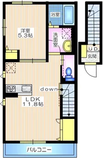 ウィステリア鶴ヶ峰【2階】の間取り