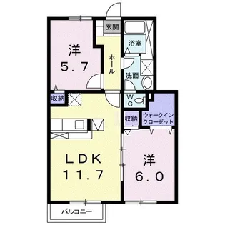 サニータウン中村南 B【1階】の間取り